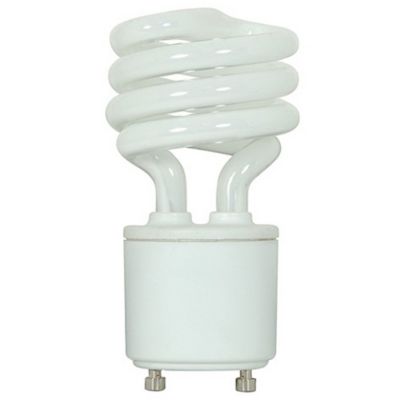13W 120V T2 GU24 Mini Spiral CFL Bulb by SATCO Lighting - Starlight Lighting USA and Canada